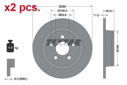 Pcs rear brake - brake, disc