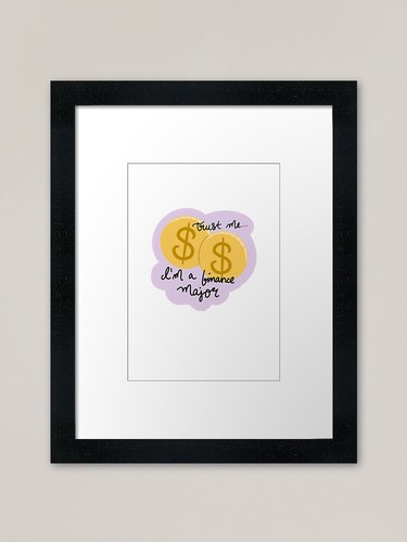 Finance major framed - major, art