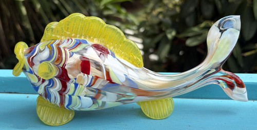 Vintage art glass fish - art,