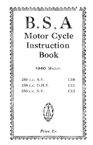 1940 bsa c10 c11 - (0273), c12