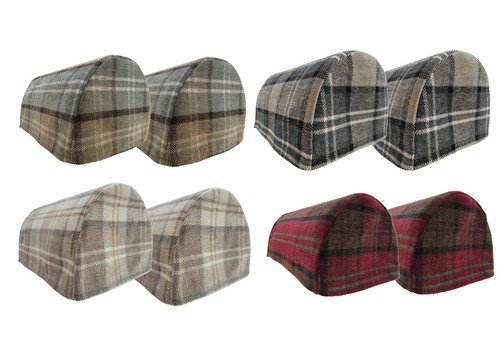 Checked soft chenille round - checked,