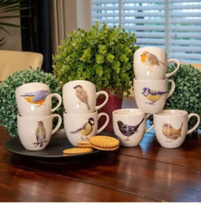 Porcelain Bird Mugs by Elwin