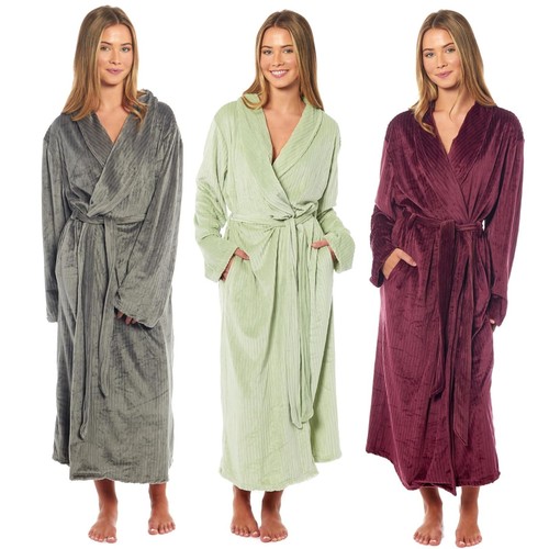 Womens robe soft warm belted - womens,
