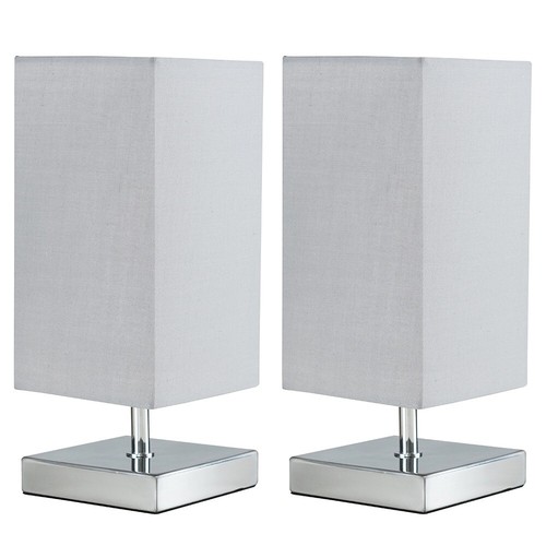 Chrome square touch table - chrome,