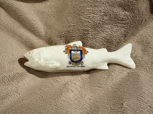Antique crested china - crested, fish