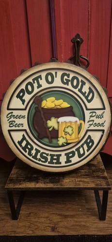 Pot gold irish pub wall - irish,