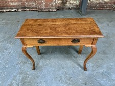Edwardian Two Planked Top Hall Table, Flame Grained Oak. Circa 1908. Single Draw