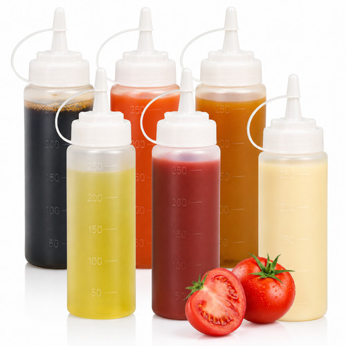 Plastic clear squeeze sauce - plastic,