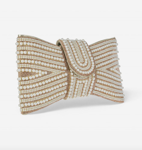 Women pearl bag bow - pearl,