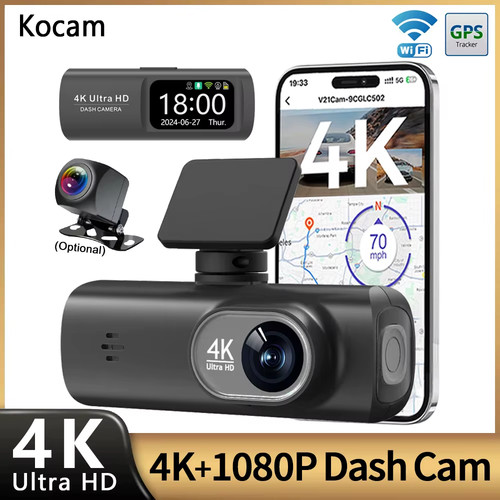 Uhd wifi dash cam dual - uhd,