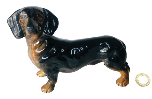 Dog ornament dachshund pottery - dog,