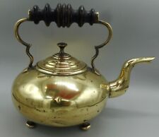ANTIQUE BRASS KETTLE WITH EBONISED WOODEN HANDLE - C.1880