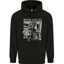 Teutonic Knight Never Give Up Crusader Gym Mens 80% Cotton Hoodie