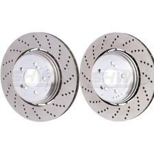 SHW Rear Drilled Brake Discs 370x24mm R90 x2 For BMW M5 E60 E61 / M6 E63 E64 V10