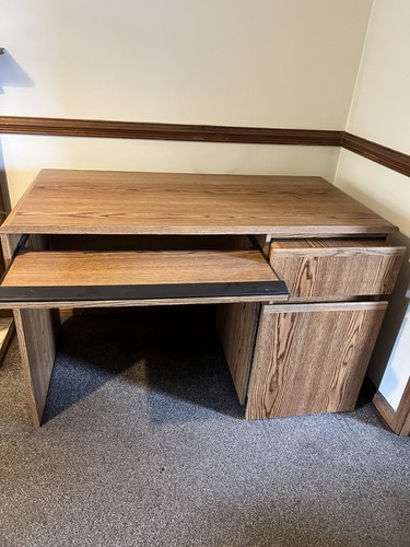 Brown wood grain computer - brown,