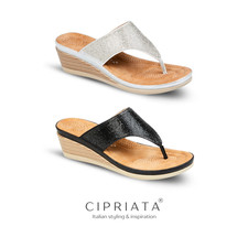 Ladies Diamante Wedge Sandals