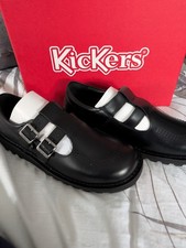 Kickers T Bar Double Leather