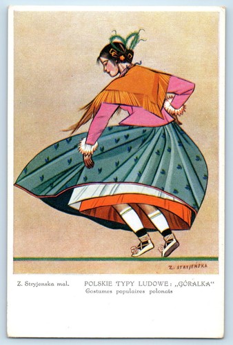 Poland postcard painting - poland,