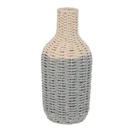 Straw woven vase - boho, decor