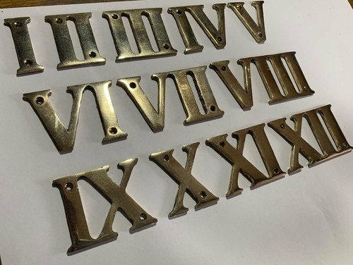 Brass bronze roman - brass, numerals