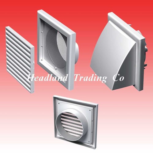 White cowled grille - grille, fixed