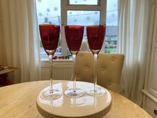 Set of 3 Tall Red Cranberry