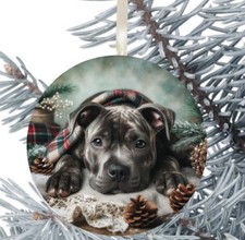 Staffie Dog Hanging Bauble
