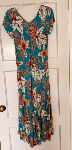 Hawaiian dress teal - dress, with
