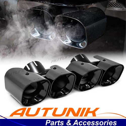 Black square exhaust tips - 2x,