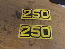 1980 1982 NOS SUZUKI RM250 RS250 SIDE PANEL PAIR OF 250 DECALS GRAPHICS STICKERS