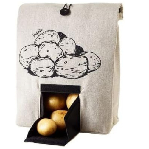 Potato bag with button - potato, tie