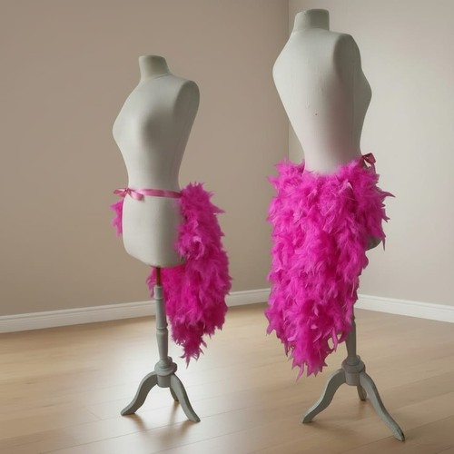 Bright pink dramatic feather - bright,