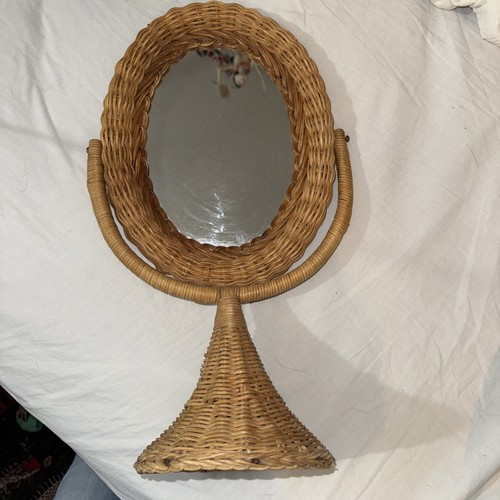 Vintage wicker rattan wood - wicker,