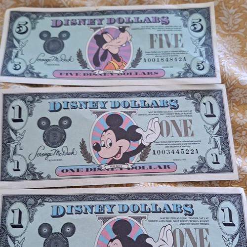 Disney dollars novelty notes - disney,