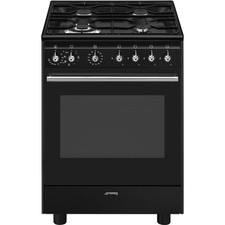 Smeg Concert 60cm Dual Fuel Cooker - Black CX61GMBL