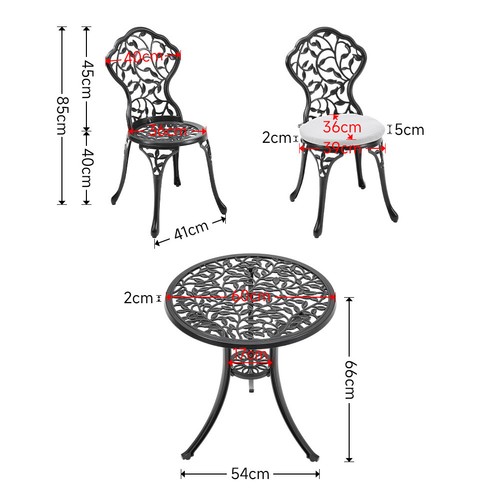 Bistro set black - bistro,