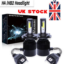 H4 COB LED Headlight Bulbs Kit 6000 Lumens 12v c9 100W For Nissan Navara D22 D40