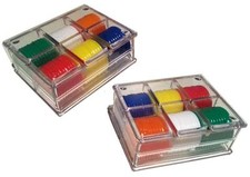 60 X TOKENS / POKER CHIPS / COUNTERS + CASE FREE P+P ROULETTE 24MM DIAMETER