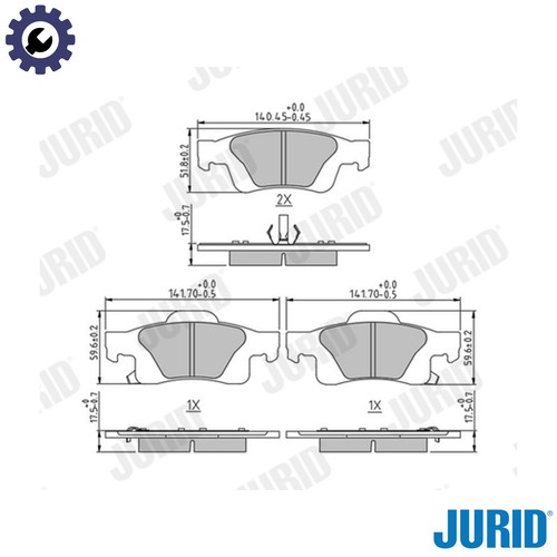 Brake pad set disc - brake,