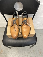 Loake Design Men’s Plain Oxford Gibson Shoes Size 9 F Tan