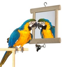 Pet Bird Mirror With Bell