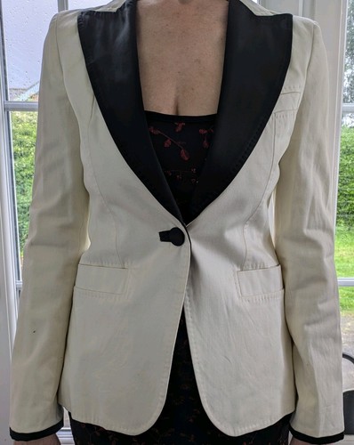 Cream and black - cream,