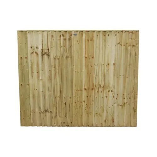 6x5ft green closeboard fence - green,