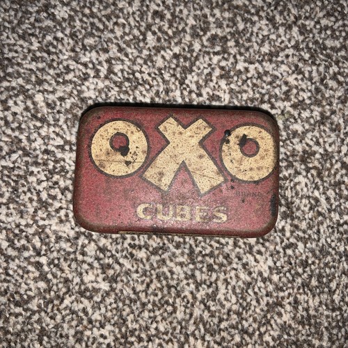 Vintage empty oxo cubes tin - vintage,