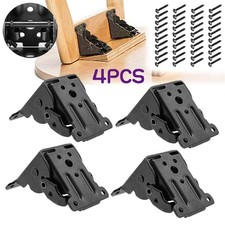 4pc Folding Table Chair Leg Hinges 90 Degree Self-Locking Bracket Hinge Hardware