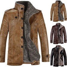Winter Warm Mens Pu Leather