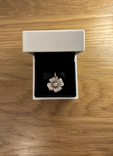 Rose pandora charm stamped - pandora, charm,