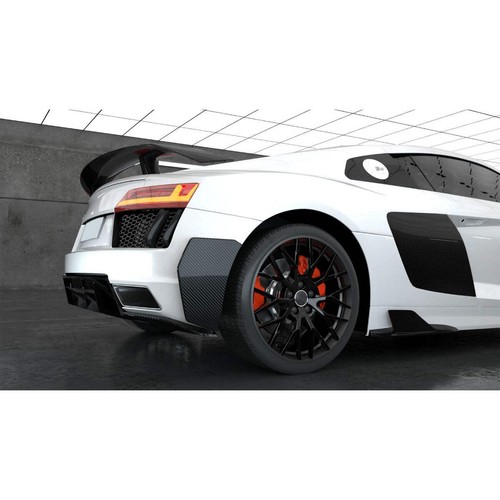 Carbon fibre rear bumper - bumper, side
