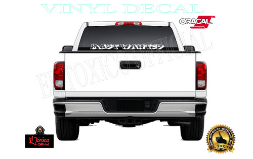 Most wanted windshield vinyl - wanted,