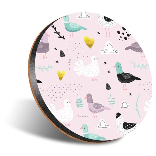 Round coaster 12cm - coaster, pigeon